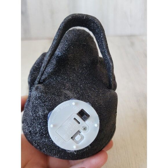 Mini black glitter skull light up prop Halloween decor - Picture 8 of 8